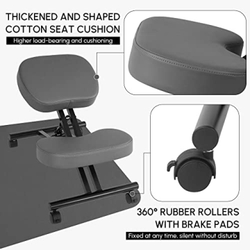 Vigosit Ergonomic Kneeling Chair Adjustable Memory Foam