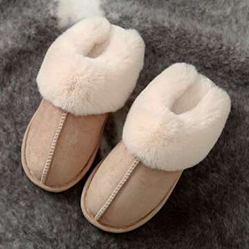 Buy Women's Soft Plush Winter Slippers with Memory Foam