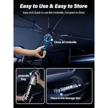 Stay Cool with TrySpace Windshield Sun Shade Umbrella