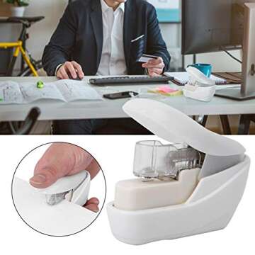 Stapleless Stapler, Press Staple Stapler Stapleless Stapler Labor Saving Needleless Stapler Hand hel...