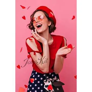 JOVAKIT Polarized Heart Sunglasses for Women Fashion Lovely Style Metal Frame UV400 Protection Lens (Gold/Pink)