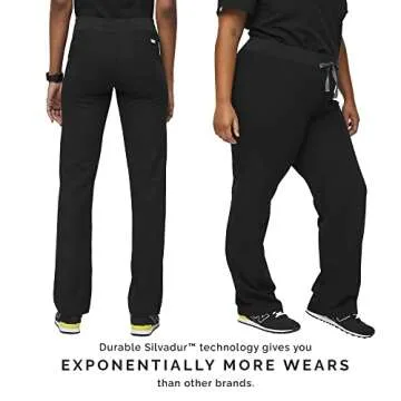 FIGS Livingston Basic Scrub Pants for Women – Black, L Petite