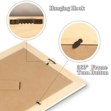 Pinks and White Checker 8x10 Picture Frame Checkered 8x10 Photo Frame for Wall Hanging & Desk Decor, Bedroom Living Room Picture Frame for Photos Decor Gifts