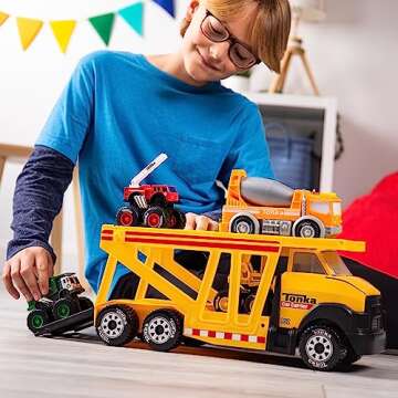 Tonka Steel Classics Car Carrier - Durable and Fun