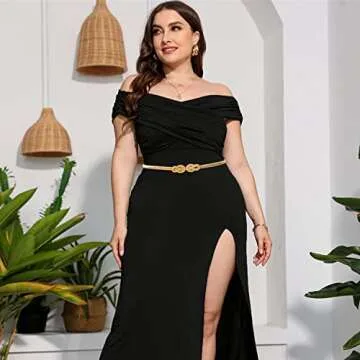 E-Clover Women's Chic Stretch Waist Skinny Belt