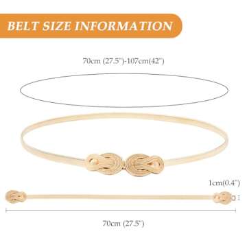 E-Clover Women's Chic Stretch Waist Skinny Belt