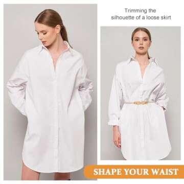 E-Clover Women's Chic Stretch Waist Skinny Belt