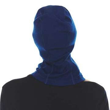 100% Merino Wool Balaclava - Winter Ski Mask - Face Mask - Cold Weather Gear - Navy - One Size