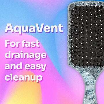 Wet Brush Paddle Shine Enhancer with Argan Oil, Distressed Wood - Ultra-Soft IntelliFlex Detangling Bristles with Boar Bristles For A Smooth & Shiny Finish - Pain-Free Hair Brush For Women & Men