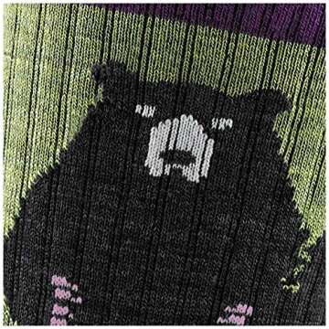 Darn Tough Women's Bear Town Micro Crew Lightweight with Cushion - Small Lime Merino Wool Socks for ...