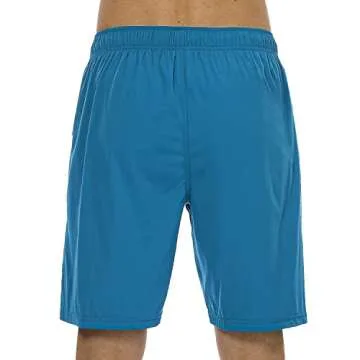HODOSPORTS Mens No Liner Swim Trunks Quick-Dry with Zipper Pockets Peacock Blue