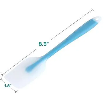 HiramWare Silicone Spatula Set of 4 - Heat Resistant Flexible Spatula 450F with Stainless Steel Core - Food Grade Premium Good Grip Kitchen Utensils - Seamless, Heavy Duty, BPA Free, Dishwasher Safe