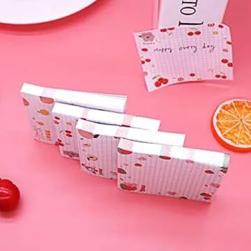 Kawaii Sticky Notes - Colorful Super Sticky Fruit Designs
