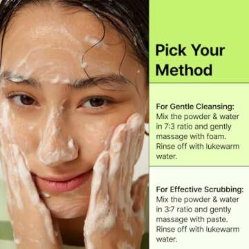 BY WISHTREND] Green Tea & Enzyme Powder Face Wash, All-in-one, Hydrating daily facial cleanser and Gentle exfoliator for pores and blackheads (3.88 Ounce (Pack of 1))