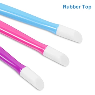 10pcs Rubber Nail Cuticle Pushers - Nail Art Essential Set