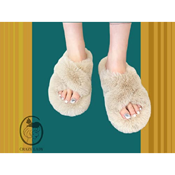 Crazy Lady Cozy Fuzzy Slippers - Ultimate Comfort for Women