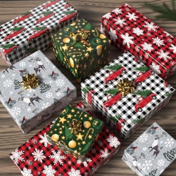 GIOLNIAY Jumbo Christmas Wrapping Paper - Festive Gift Wrap
