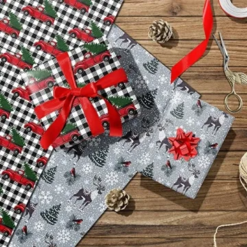 GIOLNIAY Jumbo Christmas Wrapping Paper - Festive Gift Wrap