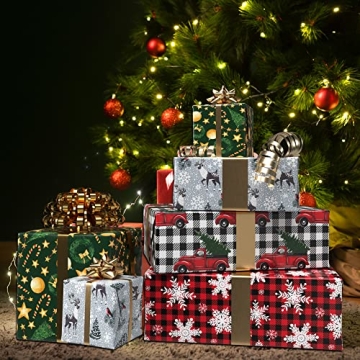 GIOLNIAY Jumbo Christmas Wrapping Paper - Festive Gift Wrap