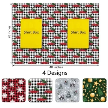 GIOLNIAY Jumbo Christmas Wrapping Paper - Festive Gift Wrap
