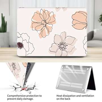 Watbro Compatible with MacBook Air 13 Inch Laptop Case 2020 2019 2018 Released A2179 M1 A2337 A1932,...
