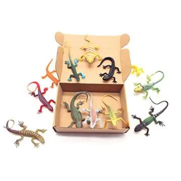 Guaishou Artificial Model Reptile Lizard Animal Figures Kids Gift 12pcs