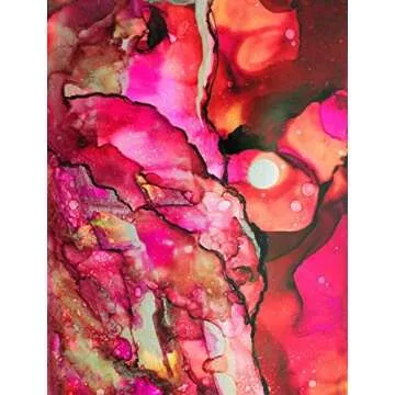 White Alcohol Ink Paper - 25 Sheets Pixiss Heavy Weight Art Paper for Alcohol Ink & Watercolor - Extra Smooth Synthetic Paper A4 5x7 inches, 300gsm