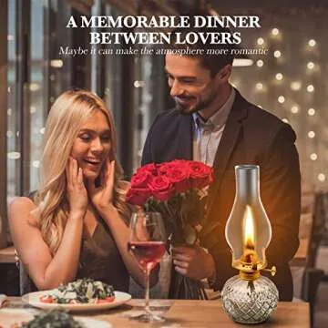 CHNLML 2 Pieces Large Chamber Oil Lamps, Glass Clear Kerosene Lamp Indoor Decorative Hurricane Lamp Oil Lantern Vintage(colorless）