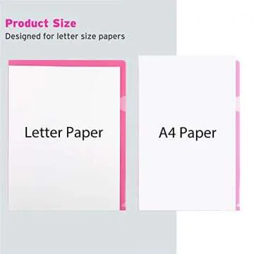 Sooez 25 Pack Clear Document Folder Project Pockets, Clear Plastic Folders Letter Size Plastic Document Folders Paper Poly Jacket Sleeves Folders Copy, 5 Assorted Colors