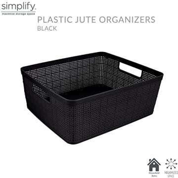 Simplify 10 Piece Organizing Set | Multiple Size Bins | Multipurpose | Office | Desk | Dorm | Bathro...