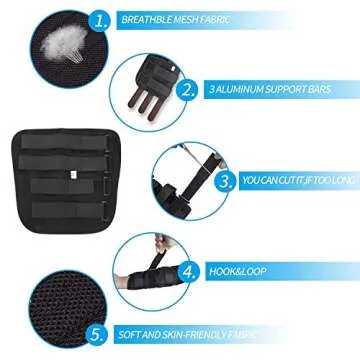 Adult Kid Elbow Brace Splint Cubital Tunnel Syndrome Adjustable Elbow Support Brace Fracture Immobil...