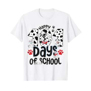 100 Days Of School Dalmatian Dog 100 Days Shirt Boy Girl Kid T-Shirt