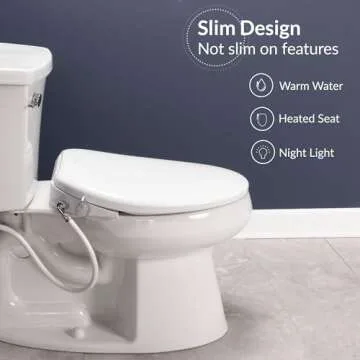 Bio Bidet BB500 Electric Bidet Toilet Seat – Luxurious Warm Water & Heated Seat, Elongated Design