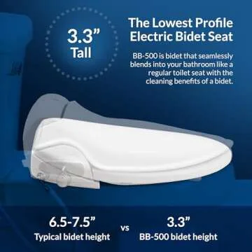 Bio Bidet BB500 Electric Bidet Toilet Seat with Warm Water