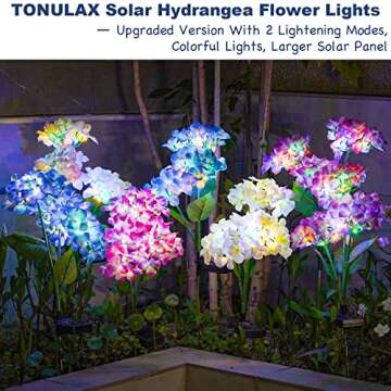 TONULAX Solar Garden Lights | Colorful Outdoor Decor | 3 Pack