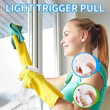 MEIPO Spray Bottles Continuous Water Sprayer for Hair Reusable Beauty Spray Bottle For Hairstyling, Cleaning, Salon, Plants, Scents & More (1Pcs Transparent 5OZ)