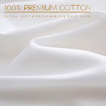 YOKKITA Shabby White Ruffle Euro Pillow Sham Covers Set of 2, Cotton Pillow Shams 26x26 inches French Farmhouse Cottage Vintage Bed Pillow Shams (Shabby White, 26x26)