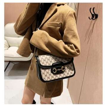 Stylish Women's Small Crossbody Bag with Golden Buckle