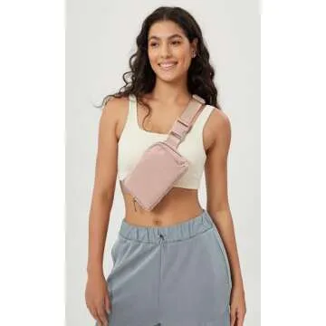 ODODOS Adjustable Mini Belt Bag for Travel and Fitness