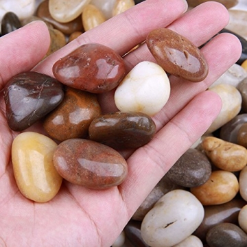 5 Pounds Natural Polished River Rocks for Decor