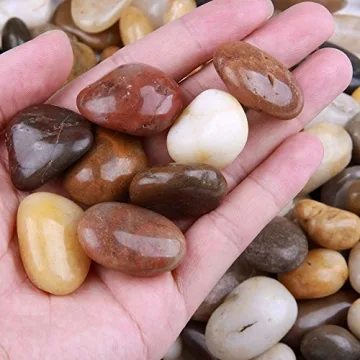 5 Pounds Natural Polished River Rocks for Decor
