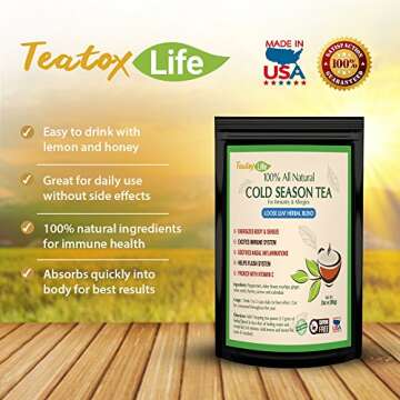 Elderberry Flower Tea with Calendula, Yarrow, Rosehip, Thyme, Peppermint| Vitamin C Immunity Tea for...