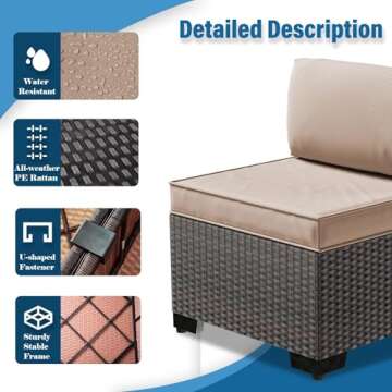 Gotland 7 Piece Outdoor Patio Furniture Set - All-Weather