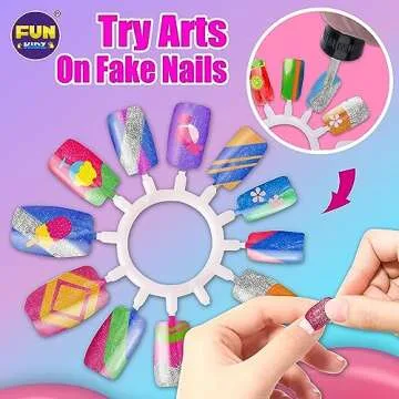 FunKidz Kid Nail Art Kit for Creative Girls Ages 6-12