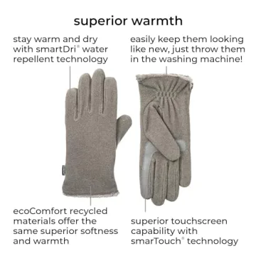 Isotoner Women's Ivory Stretch Fleece Gloves