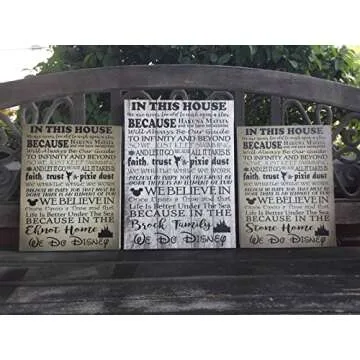 Disney Themed Wall Decor, Wedding or Were Going To Disney Gift, We Do Disney, In This House, Custom Canvas, Personalized With Family Name, First Trip, Memories, Quotes