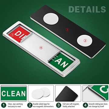 Dishwasher Magnet Clean Dirty Sign Strong Adhesive Options