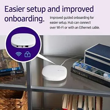 SmartThings Hub 3rd Generation [GP-U999SJVLGDA] Smart Home Automation Hub Home Monitoring Smart Devices - Alexa Google Home Compatible - Zigbee, Z-Wave, Cloud to Cloud Protocols – White