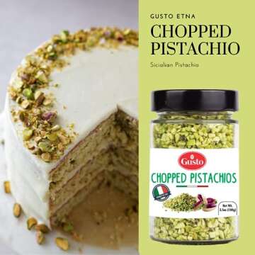 GUSTO ETNA Chopped Pistachios, 3.5 oz Pure Flavor