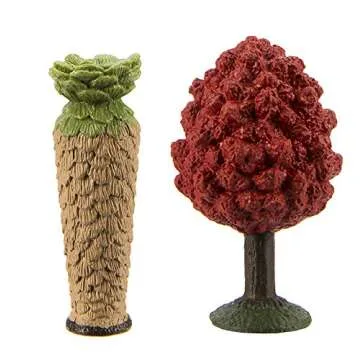 Safari Ltd. Trees TOOB - Figurines of Pine, Elm, Juniper, Monkey Puzzle, Topiary, Petticoat, Aspen, Two Maples - Educational Toy Figures For Boys, Girls & Kids Ages 3+